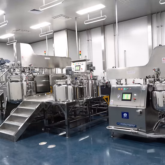 Vacuum Emulsifying Mixer Machine Tomato Paste Cream Lotion Ketchup Mayonnaise Mixing Making Machine Sleeping Mask Production Tank