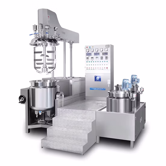 Vacuum Emulsifying Mixer Machine Tomato Paste Cream Lotion Ketchup Mayonnaise Mixing Making Machine Sleeping Mask Production Tank