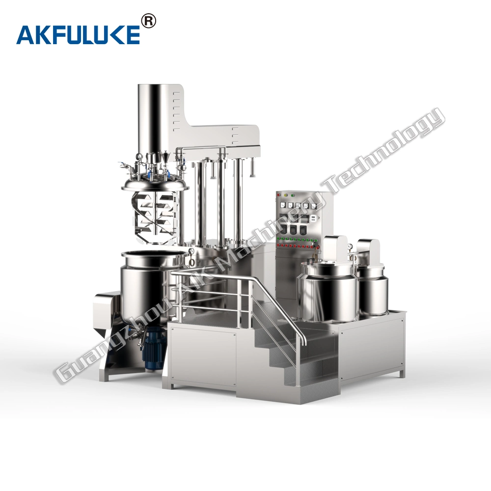 Akfuluke Hair Ointment Making Machine Cosmetics Body Cream/Cosmetic Cream/Skin Ointment Vacuum Emulsifying Mixing Machine