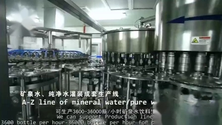 Machine d'embouteillage de traitement de boissons gazeuses gazeuses de jus de fruits d'eau minérale pure liquide automatique