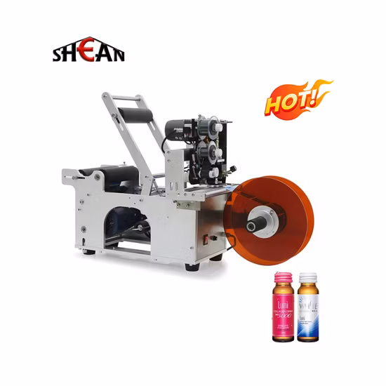Applicateur d'étiquettes pour bouteilles/pots/conteneurs carrés ronds automatiques Positionnement de l'applicateur d'étiquettes pour cosmétiques en verre pour animaux de compagnie/sirop/crème de vin/eau